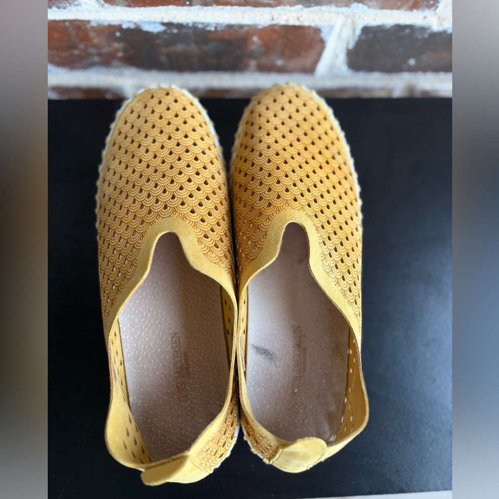 Ilse Jacobsen Hornbaek Tulip Gold Suede Perforated Slip-On Sneakers Size EU 39 - Picture 7 of 15